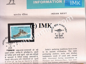 India 1981 Indian Navy Day (Cancelled Brochure) - buy online Indian stamps philately - myindiamint.com