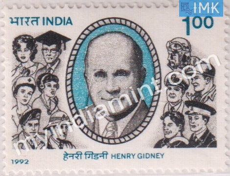 India 1992 MNH Henry Albert John Gidney - buy online Indian stamps philately - myindiamint.com