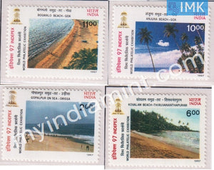 India 1997 MNH Beaches Of India Set Of 4v - buy online Indian stamps philately - myindiamint.com