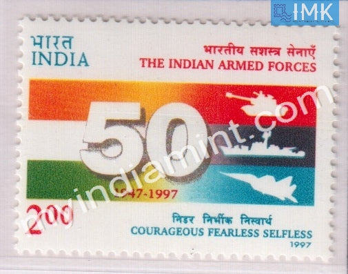 India 1997 MNH 50th Anniv. Of Indian Armed Forces - buy online Indian stamps philately - myindiamint.com