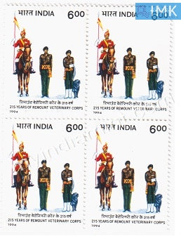 India 1994 MNH Remount Veterinary Corps (Block B/L 4) - buy online Indian stamps philately - myindiamint.com