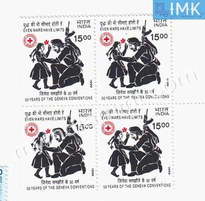 India 1999 MNH The Geneva Convention (Block B/L 4) - buy online Indian stamps philately - myindiamint.com