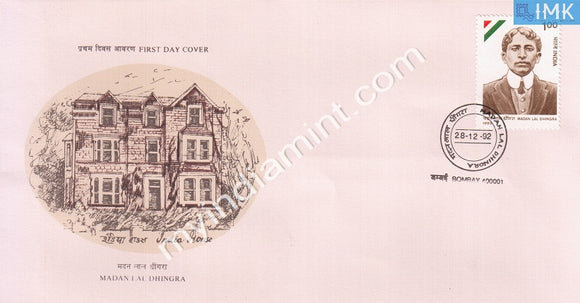 India 1992 Madan Lal Dhingra (FDC) - buy online Indian stamps philately - myindiamint.com