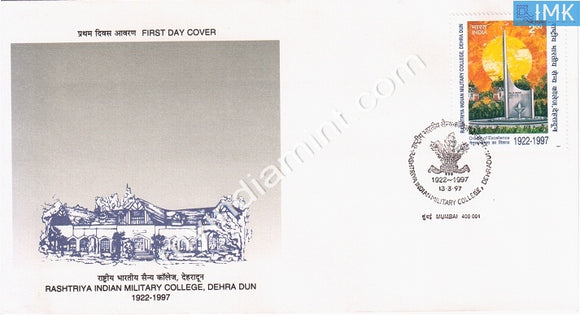 India 1997 Rashtriya Indian Military Academy (FDC) - buy online Indian stamps philately - myindiamint.com