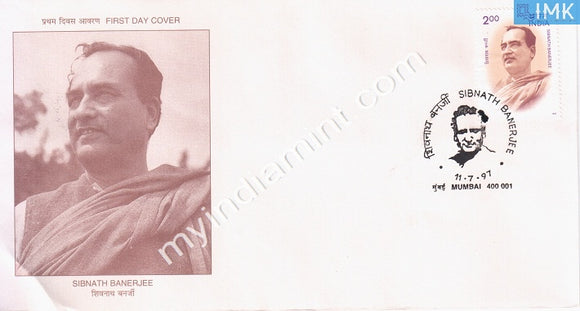 India 1997 Sibnath Banerjee (FDC) - buy online Indian stamps philately - myindiamint.com