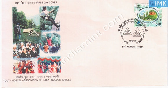 India 1998 Youth Hostels Association (FDC) - buy online Indian stamps philately - myindiamint.com