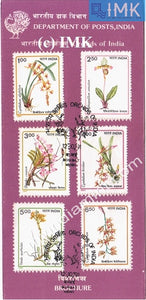 India 1991 Orchids Of India Set Of 6v (Cancelled Brochure) - buy online Indian stamps philately - myindiamint.com