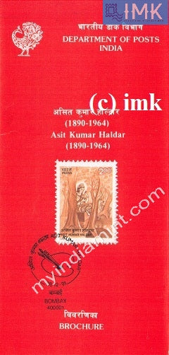 India 1991 Asit Kumar Haldar (Cancelled Brochure) - buy online Indian stamps philately - myindiamint.com