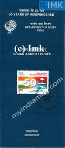 India 1997 50th Anniv. Of Indian Armed Forces (Cancelled Brochure) - buy online Indian stamps philately - myindiamint.com