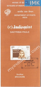 India 1998 Savitribai Phule (Cancelled Brochure) - buy online Indian stamps philately - myindiamint.com