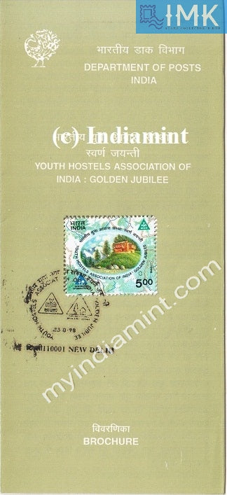 India 1998 Youth Hostels Association (Cancelled Brochure) - buy online Indian stamps philately - myindiamint.com