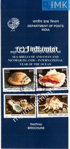 India 1998 Year Of Ocean Sea Shells Set Of 4v (Cancelled Brochure) - buy online Indian stamps philately - myindiamint.com