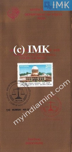 India 1999 Supreme Court Of India (Cancelled Brochure) - buy online Indian stamps philately - myindiamint.com