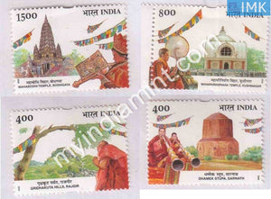 India 2002 MNH Buddha Mahotsav Set of 4v - buy online Indian stamps philately - myindiamint.com