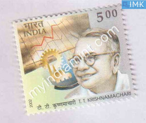 India 2002 MNH TTK Tiruvellore Thattai Krishnamachari - buy online Indian stamps philately - myindiamint.com