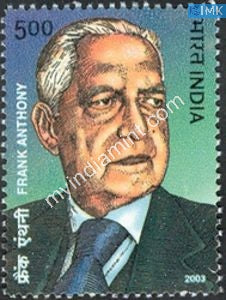 India 2003 MNH Frank Anthony - buy online Indian stamps philately - myindiamint.com