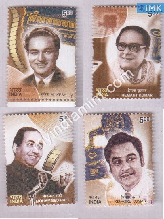 India 2003 MNH Golden Voices of Yesteryears Set of 4v - buy online Indian stamps philately - myindiamint.com