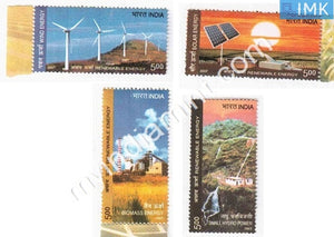 India 2007 MNH Renewable Energy Set of 4v - buy online Indian stamps philately - myindiamint.com