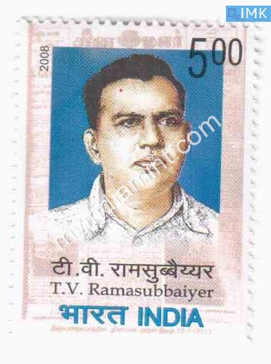 India 2008 MNH T. V. Ramasubbaiyer - buy online Indian stamps philately - myindiamint.com