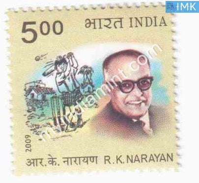India 2009 MNH R. K. Narayan - buy online Indian stamps philately - myindiamint.com