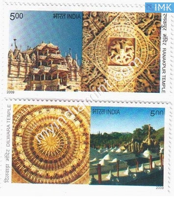 India 2009 MNH Ranakpur And Dilwara Temple Set of 2v - buy online Indian stamps philately - myindiamint.com