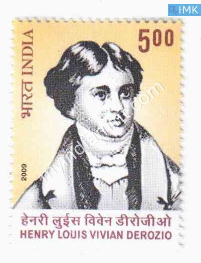 India 2009 MNH Henry Louis Vivian Derozio - buy online Indian stamps philately - myindiamint.com