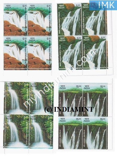 India 2003 MNH Waterfalls of India Set of 4v (Block B/L 4) - buy online Indian stamps philately - myindiamint.com