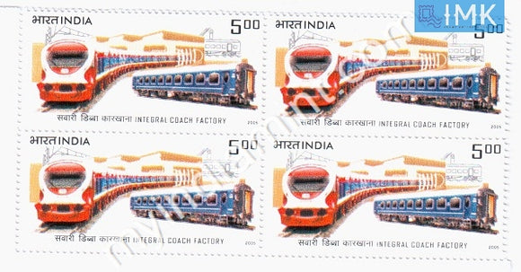 India 2005 MNH Integral Coach Factory (Block B/L 4) - buy online Indian stamps philately - myindiamint.com