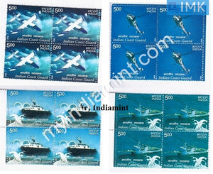 India 2008 MNH Indian Coast Guard Set of 4v (Block B/L 4) - buy online Indian stamps philately - myindiamint.com