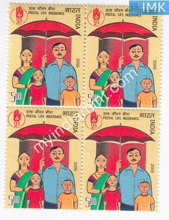 India 2009 MNH Postal Life Insurance (Block B/L 4) - buy online Indian stamps philately - myindiamint.com