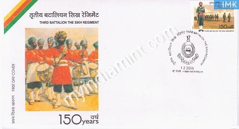 India 2006 MNH 3rd Battalion Sikh Regiment (FDC) - buy online Indian stamps philately - myindiamint.com