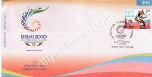 India 2008 MNH 19th Commonwealth Games Delhi (FDC) - buy online Indian stamps philately - myindiamint.com