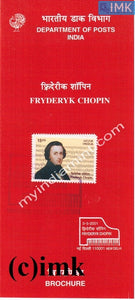 India 2001 Fryderyk Chopin (Cancelled Brochure) - buy online Indian stamps philately - myindiamint.com