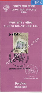 India 2001 August Kranti (Cancelled Brochure) - buy online Indian stamps philately - myindiamint.com