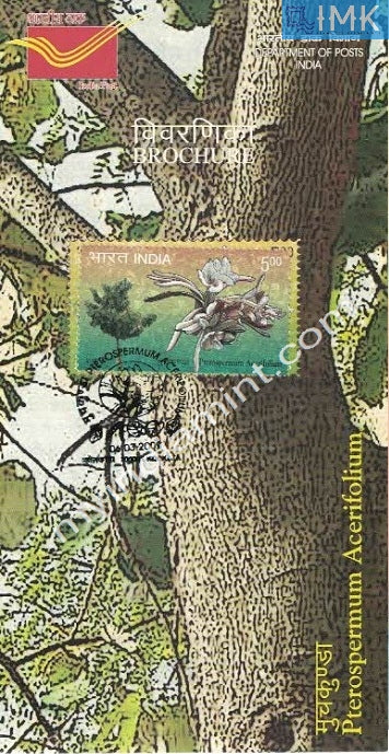 India 2009 Bayur Tree Muchkunda Pterospermum Acerifolium (Cancelled Brochure) - buy online Indian stamps philately - myindiamint.com