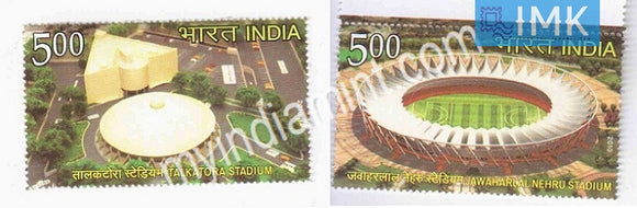 India 2010 MNH Commonwealth Games Stadium Set Of 2v - buy online Indian stamps philately - myindiamint.com