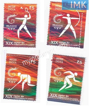 India 2010 MNH Commonwealth Games Set Of 4v - buy online Indian stamps philately - myindiamint.com