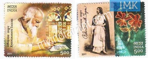 India 2011 MNH Rabindranath Tagore Set Of 2v - buy online Indian stamps philately - myindiamint.com