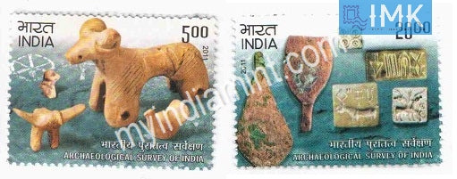 India 2011 MNH Archaeological Survey Of India Set Of 4v - buy online Indian stamps philately - myindiamint.com