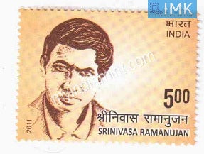 India 2011 MNH Srinivasa Ramanujan - buy online Indian stamps philately - myindiamint.com