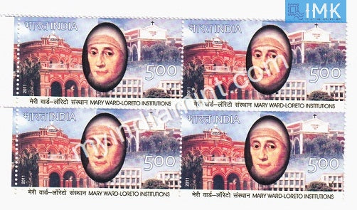 India 2011 MNH Mary Ward Loreto (Block B/L of 4) - buy online Indian stamps philately - myindiamint.com