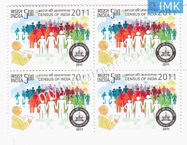 India 2011 MNH Census Of India (Block B/L of 4) - buy online Indian stamps philately - myindiamint.com