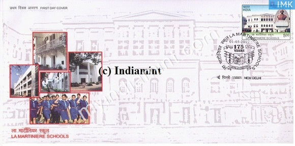 India 2011 MNH La Martinere School (FDC) - buy online Indian stamps philately - myindiamint.com