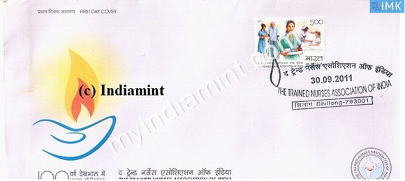 India 2011 MNH Trained Nurses Association Of India (FDC) - buy online Indian stamps philately - myindiamint.com