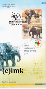 India 2011 MNH 2nd Africa-India Forum Summit Set Of 2v (Cancelled Brochure) - buy online Indian stamps philately - myindiamint.com