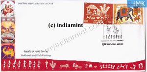India 2012 Shekhawati & Warli Painting Set of 2v (FDC)