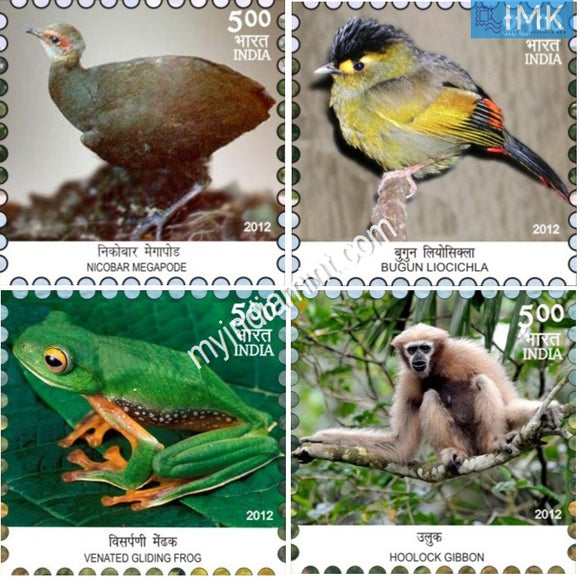 India 2012 Endemic Species India Bio-Diversity Hot Spots Set of 4v