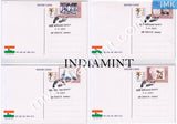 India 2005 Set of 4 Max Cards on Dandi March Gandhi #M1 (Dandi Cancelled only 250 issued)
