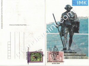 India 2004 Nainipex Mahatma Gandhi Pictorial Cancelled Max Card #M1