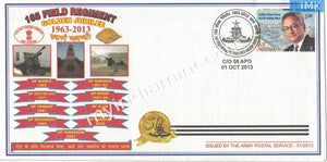 India 2013 Army Covers #A5 165 Field Regiment Golden Jubilee